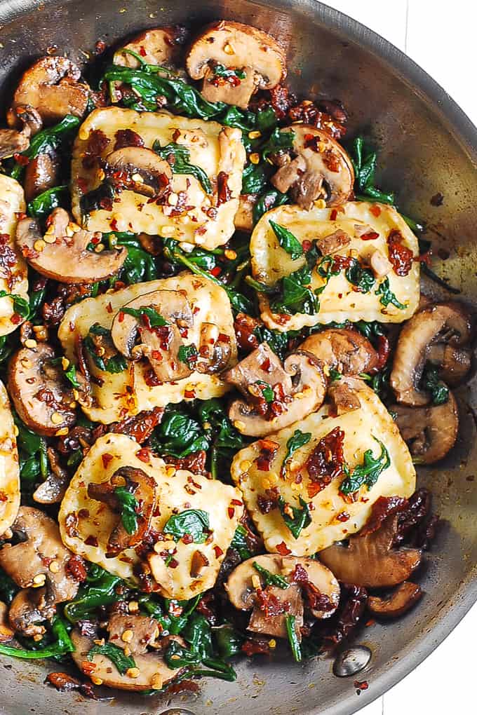 Mushroom-ravioli-weeknight-dinner