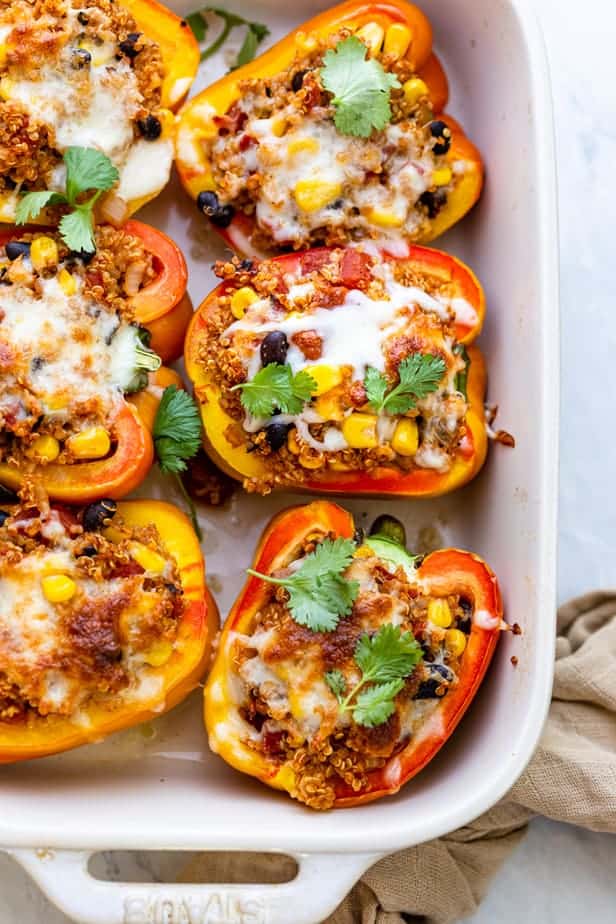 Quinoa-stuffed-peppers-weeknight-dinner